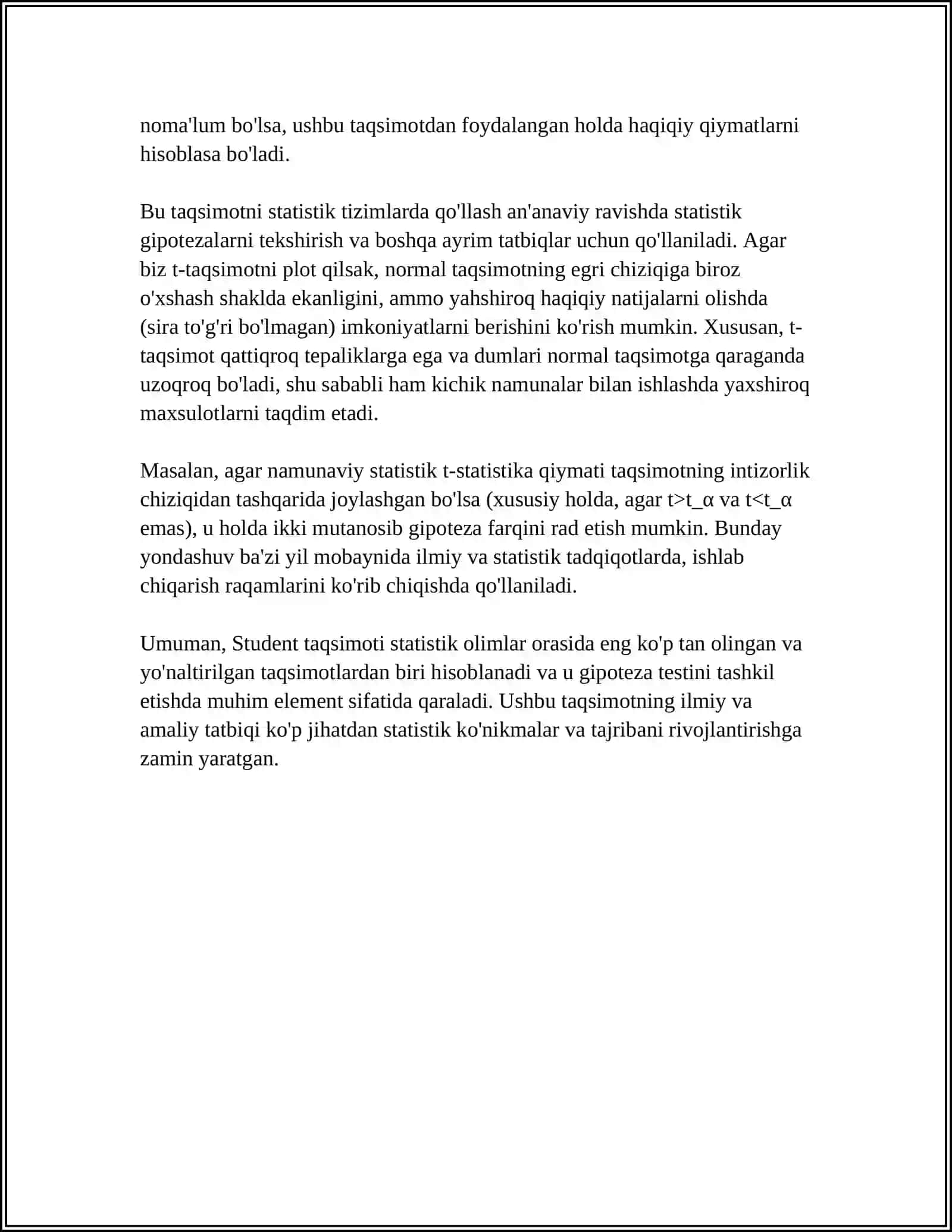 Student taqsimoti: taʼrifi va kelib chiqishi 4