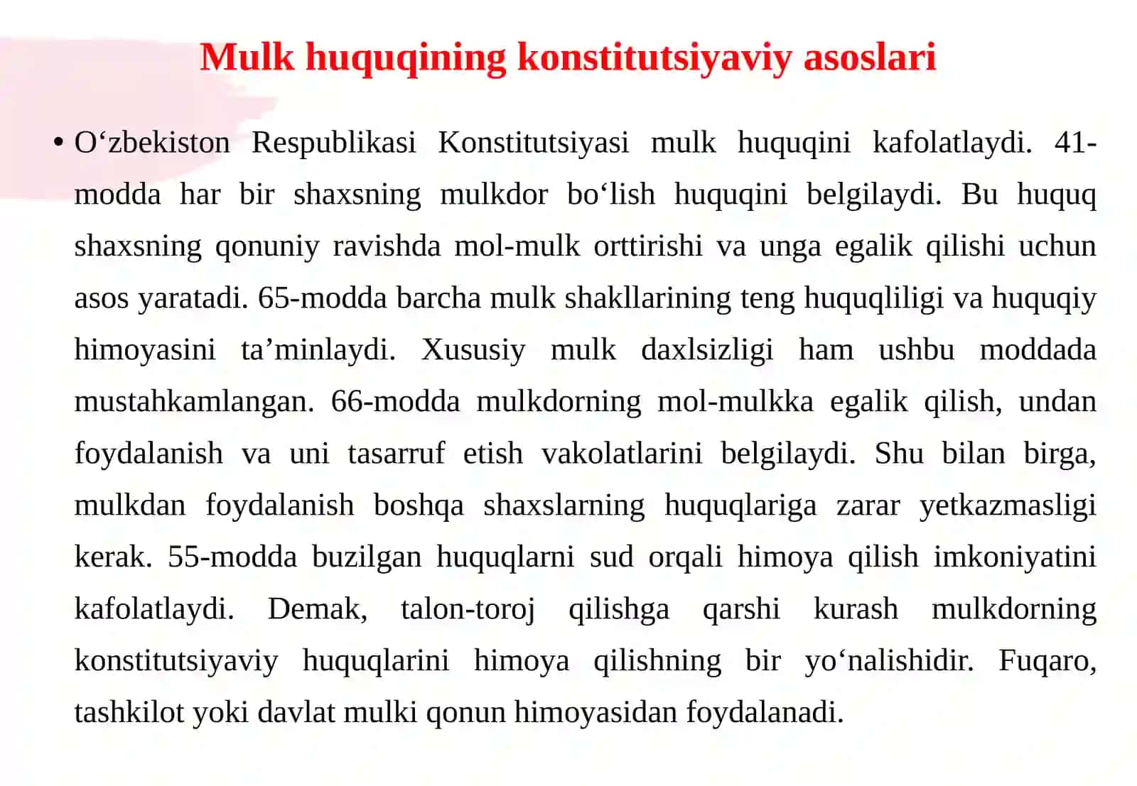 Oʻzgalar mulkini talon-toroj qilish. 4