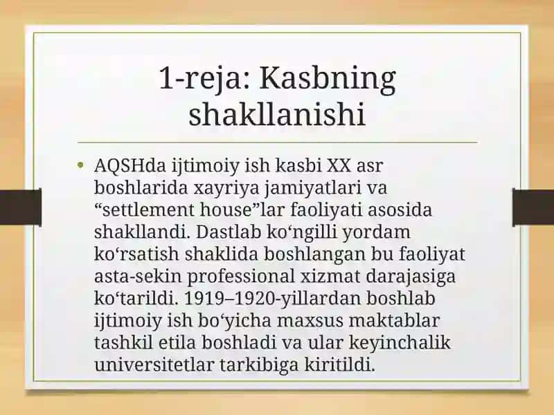 AQSH daijtimoiyishchilarni tayyorlash 4