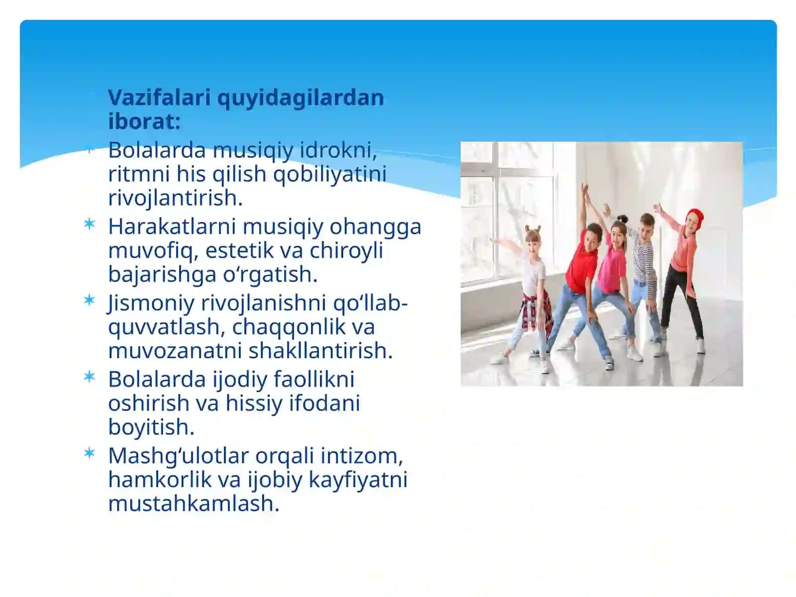Bolalarga  musiqiy  ritmik  harakatlarni  o‘rgatish 4