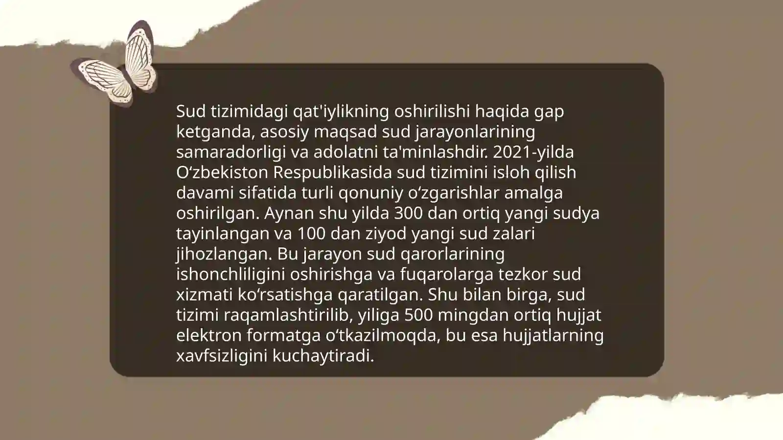 Huquq targibot organlari va Sud tizimidagi oʻzgarishlar 4