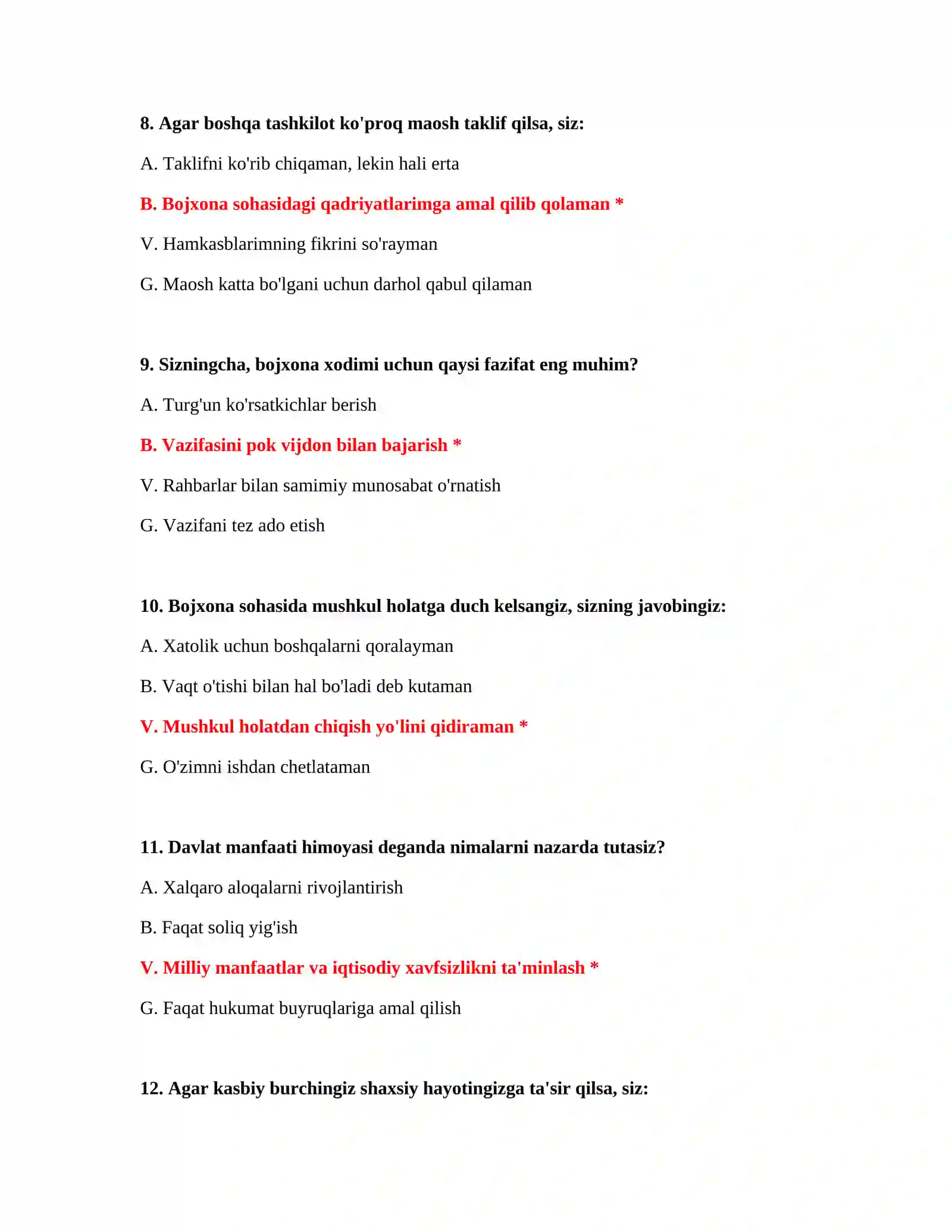 Bojxona Psixologik Testlar PDF 4
