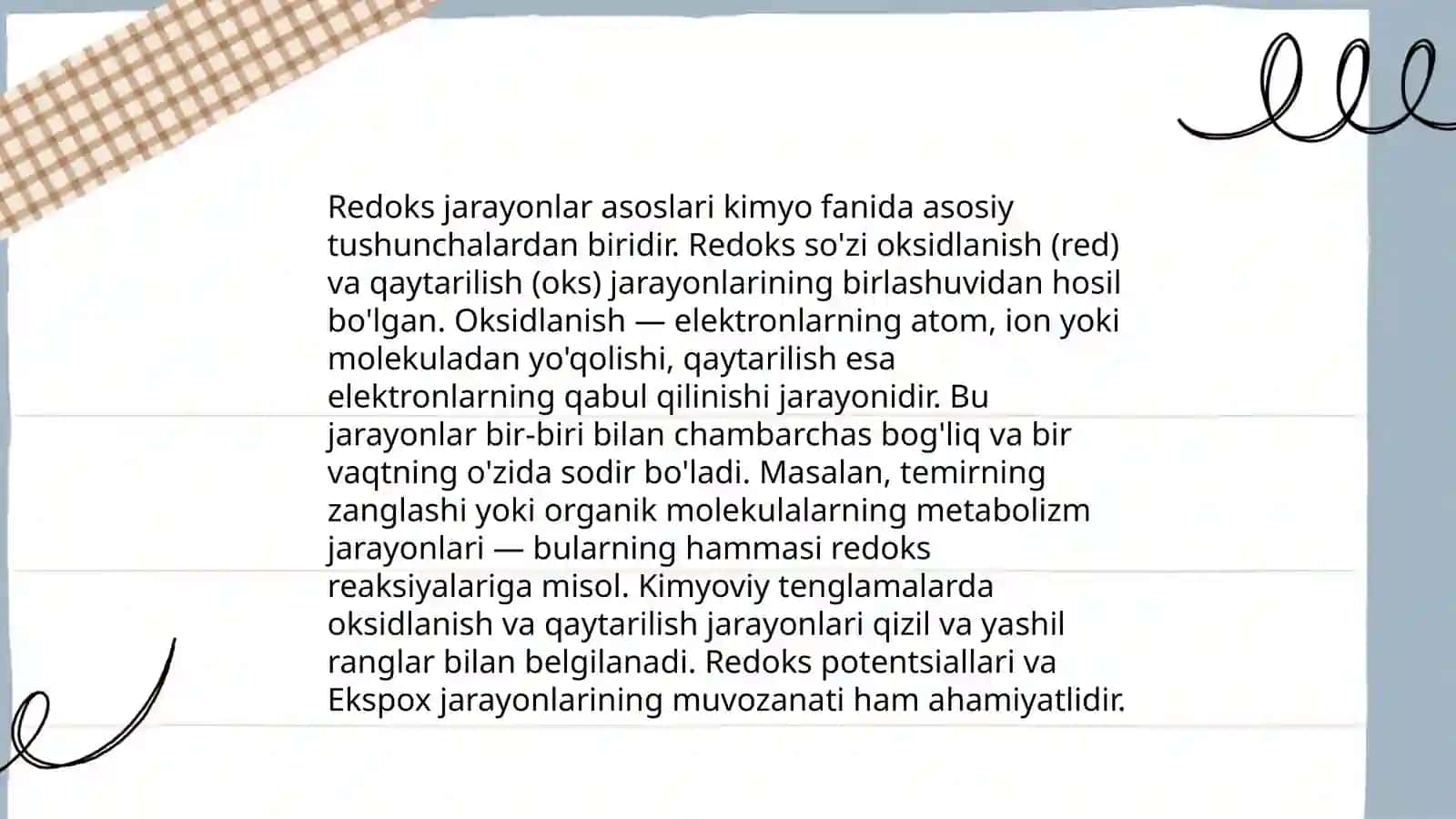 Oksidlovchilar va qaytaruvchilarni ekvivalent massasini aniqlash 4