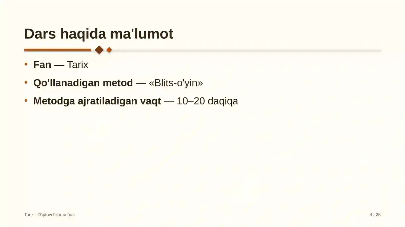 tarix darslarida blits o'yin metodidan foydalanish 3729 4