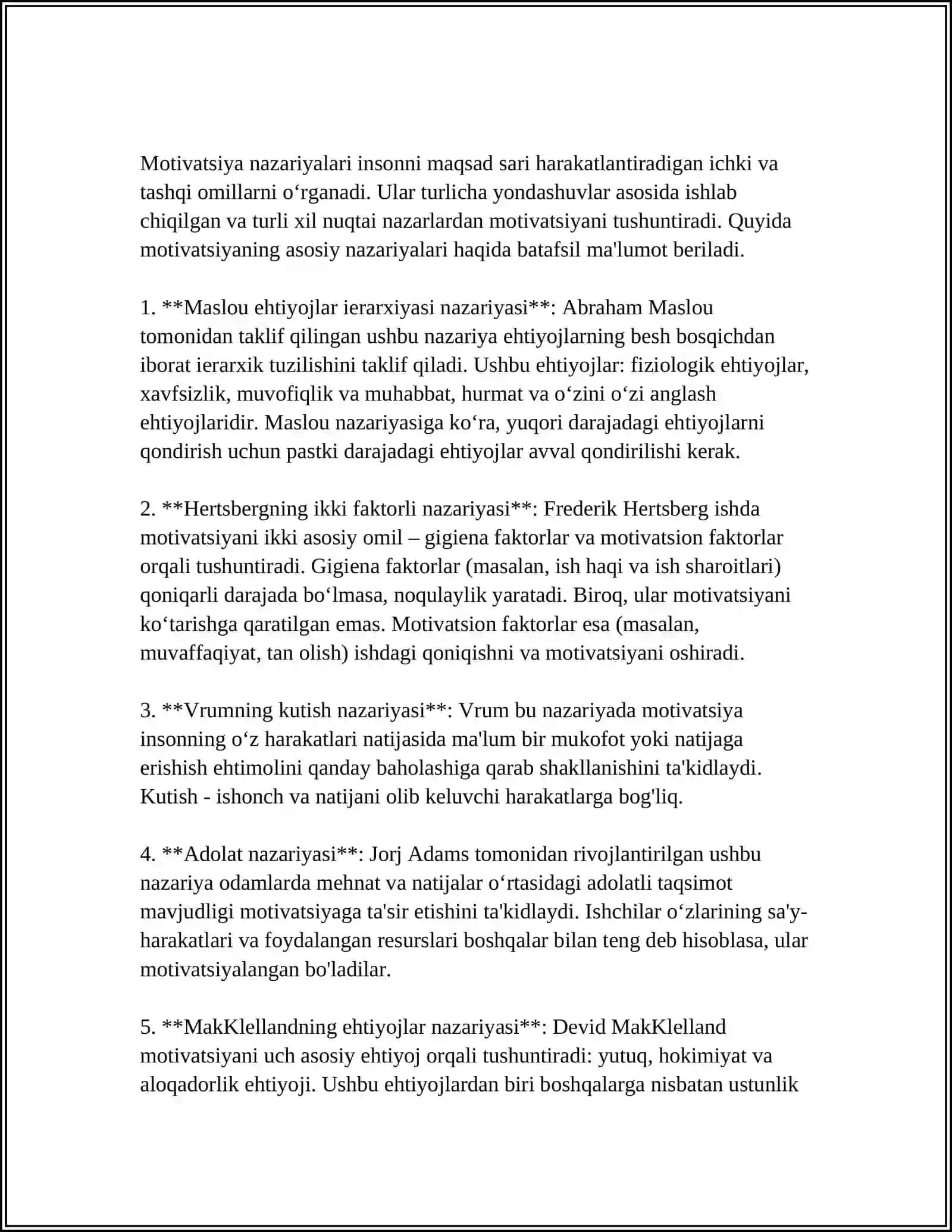 PSIXOLOGIYADAN MOTIVATSIYA TUSHUNCHASI 4