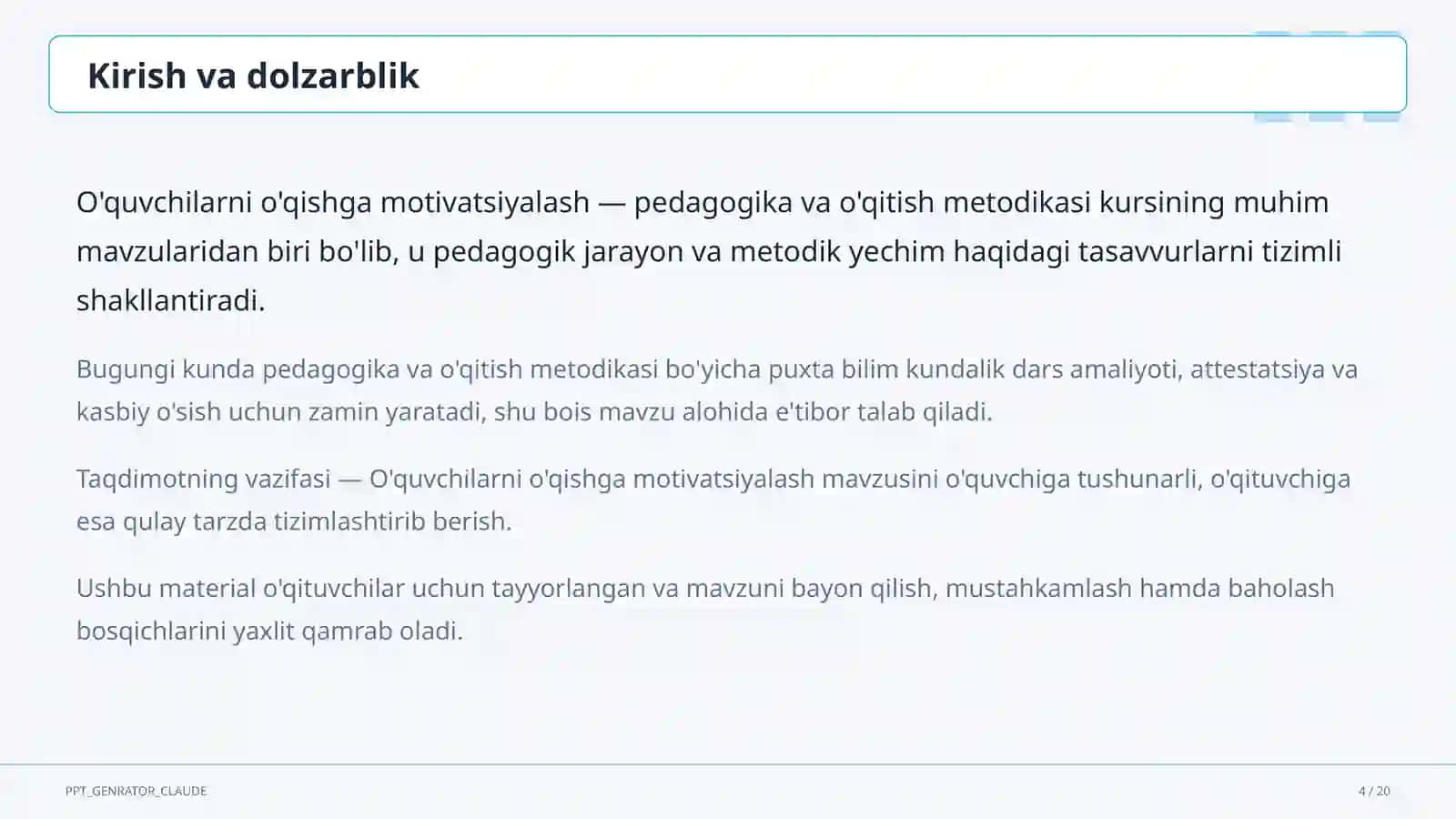 Dars rejasi 2