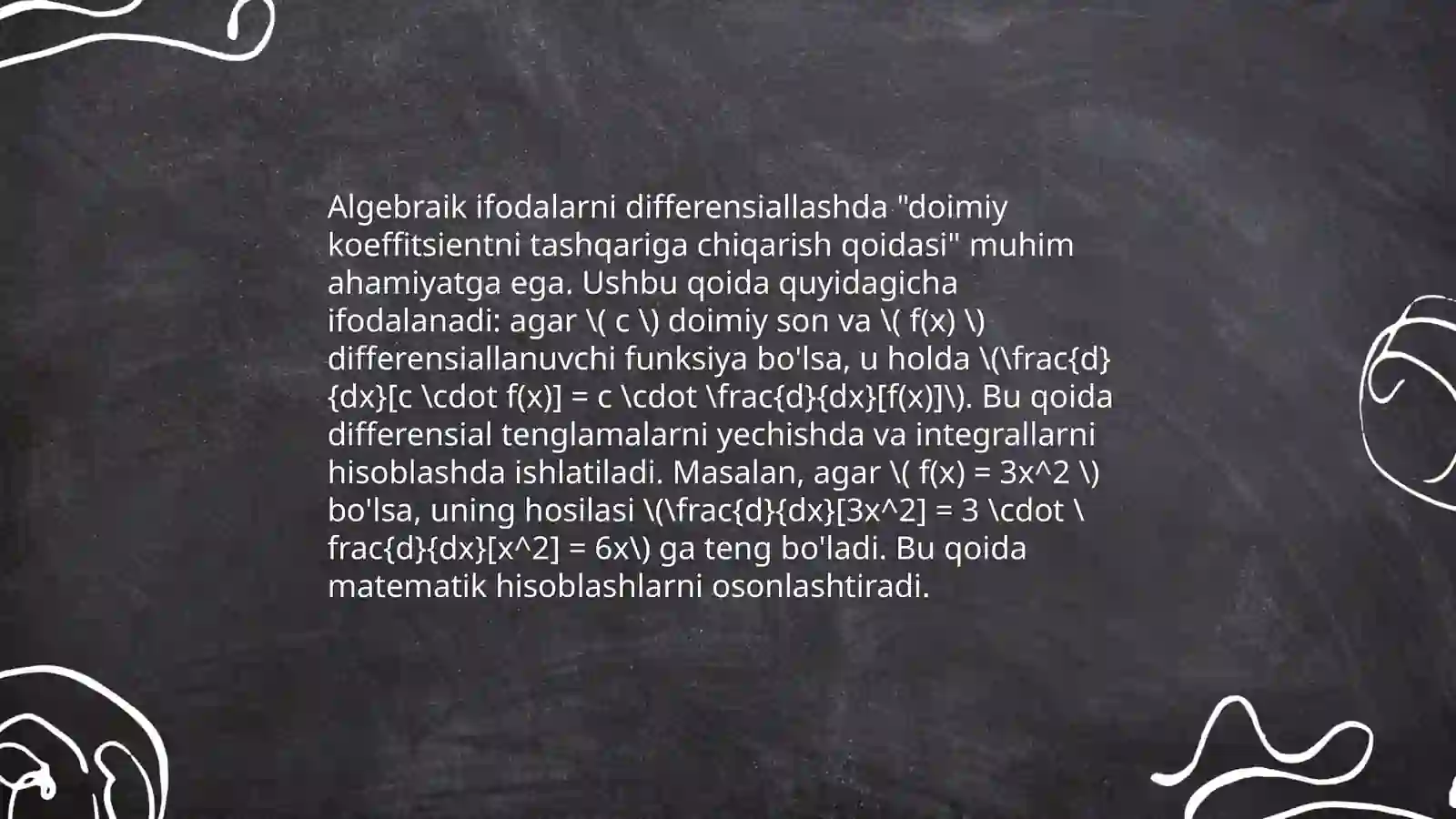 Asosiy integrallash qoidalari 4