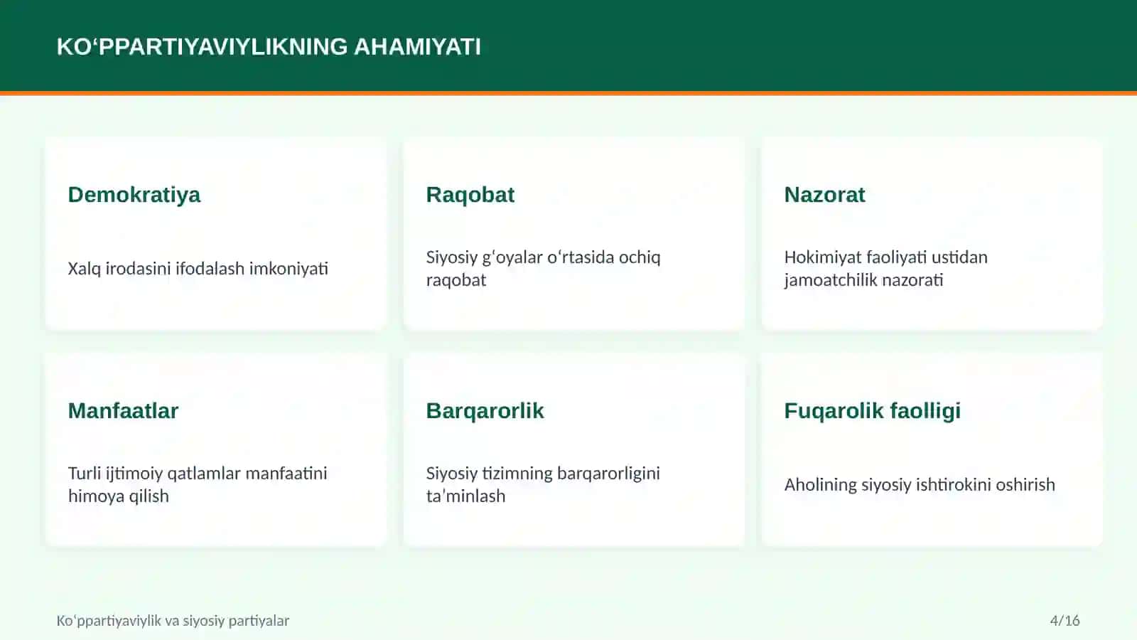 SIYOSIY TIZIM VA ISLOHOTLAR 4