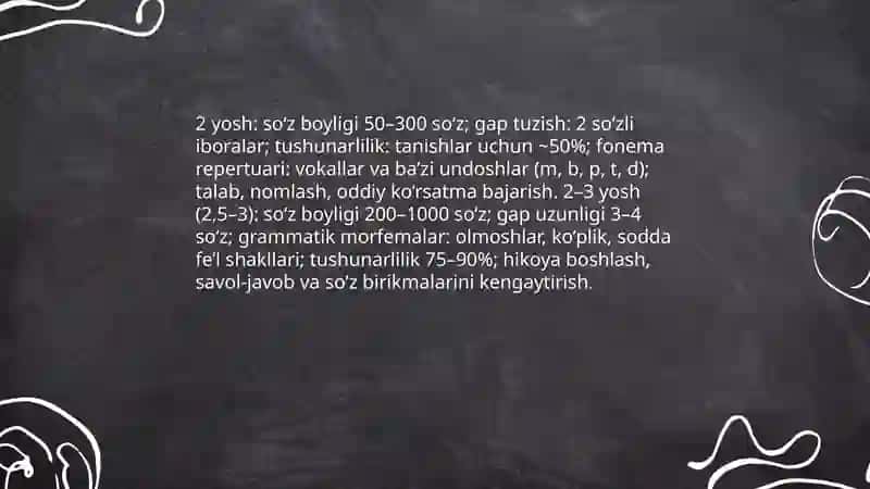 Ilk qadam davlat dasturi asosida 2 yoshdan 3 yoshgacha boʻlgan bolalarning nutqini oʻstirish 4