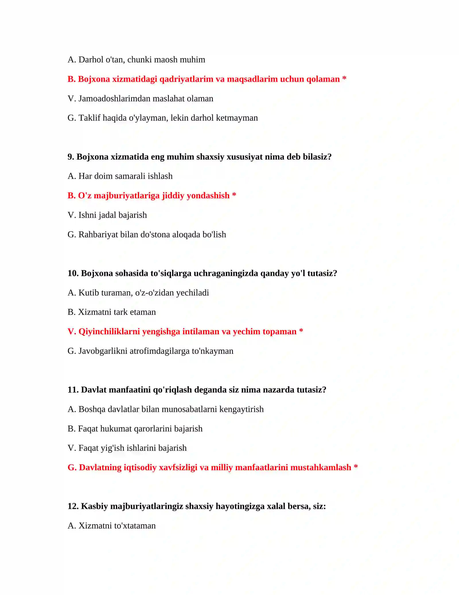 Bojxona mantiqiy test PDF 4