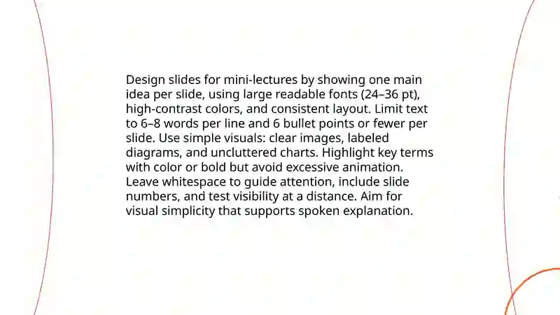 Speaking: Mini-Lecture with Slides 4