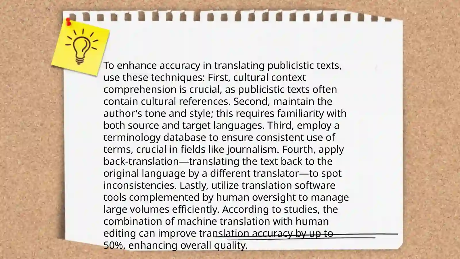 Simultaneous translation of publicistic texts 4