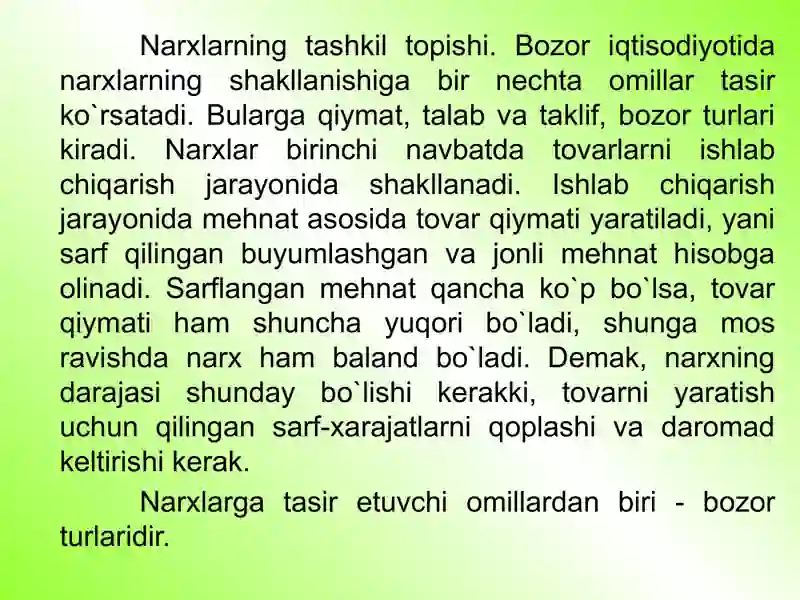 Turistikmahsulotlar ishlab chiqarish va narx belgilash strategiyasi 4