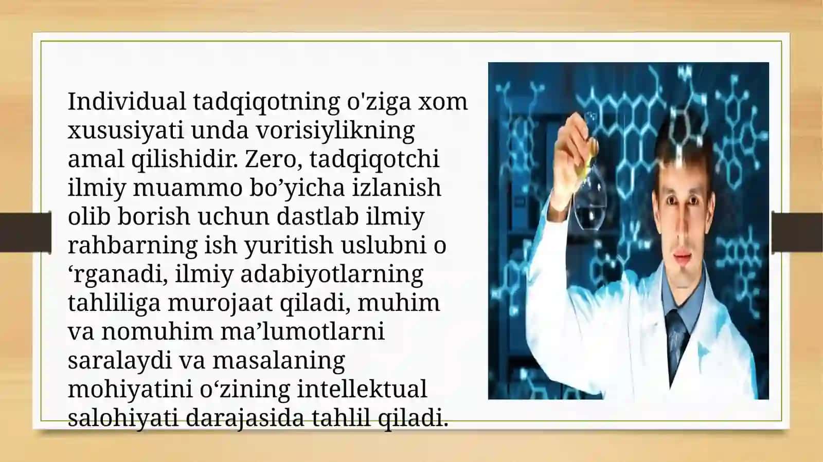 Ilmiy tadqiqot faoliyatining namoyon bo’lish shakllari 4