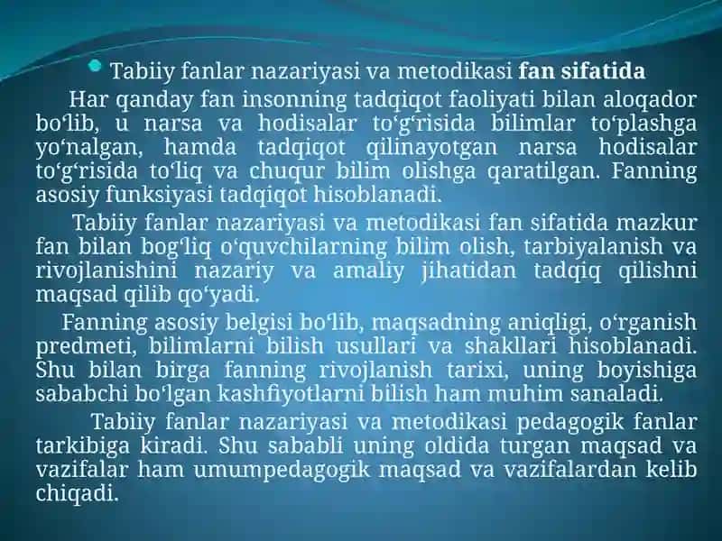 Tabiiyfanlarnazariyasivametodikasi 4