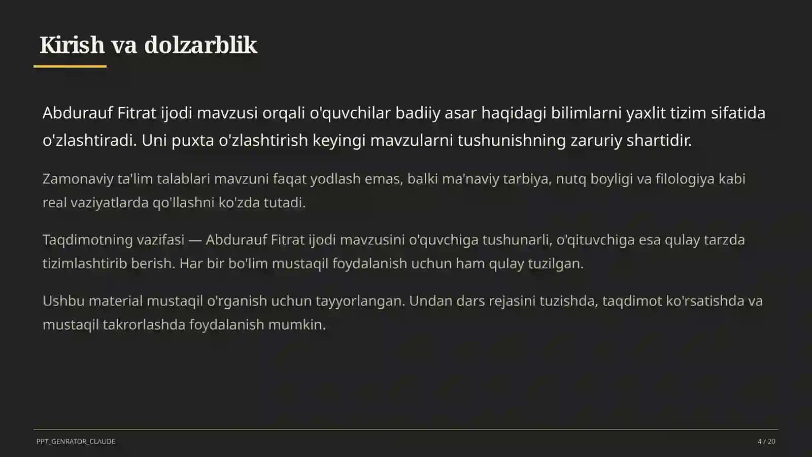 Abdurauf Fitrat ijodi (9-sinf) 2
