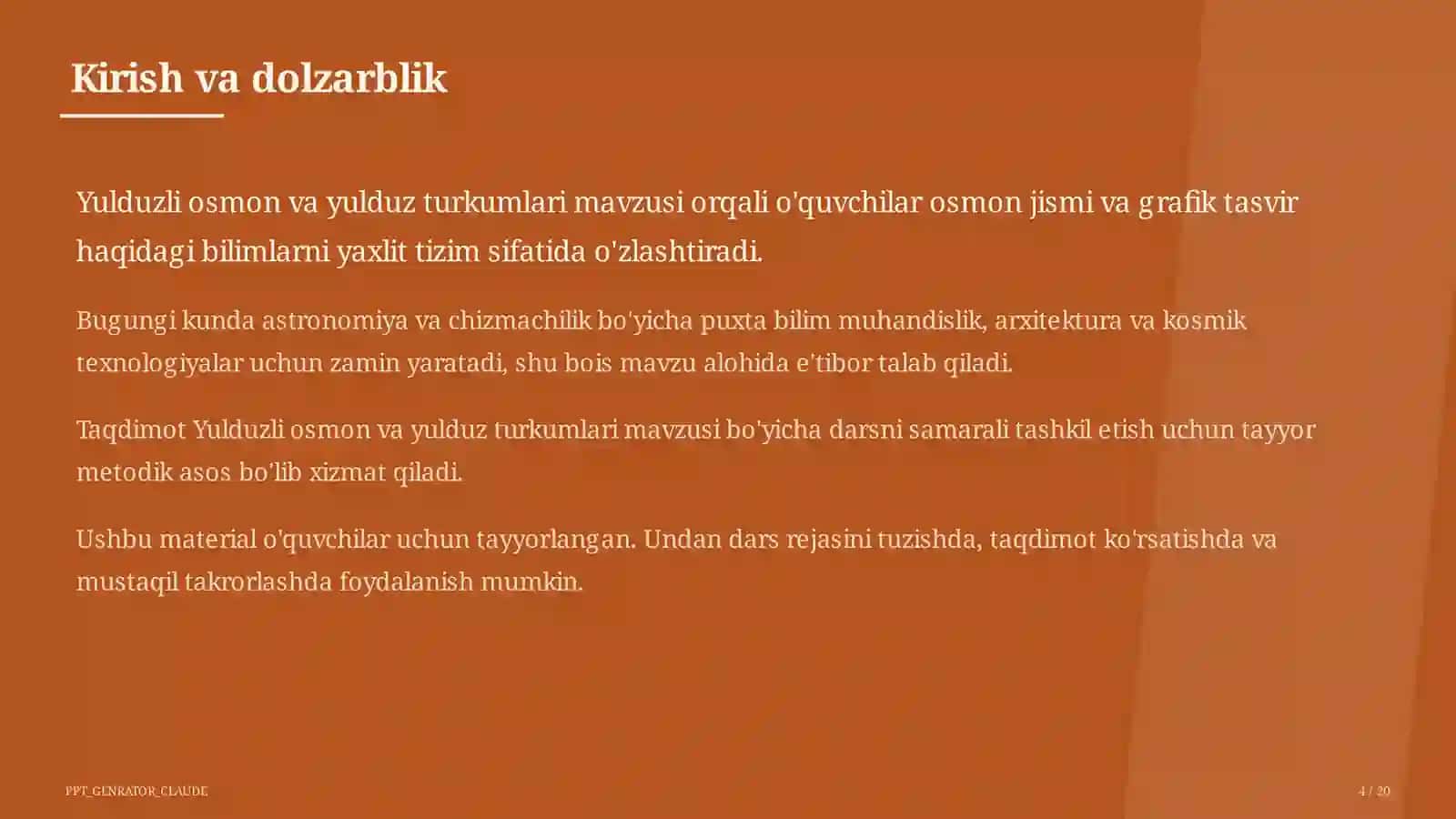 Yulduzli osmon va yulduz turkumlari (8-sinf) 4