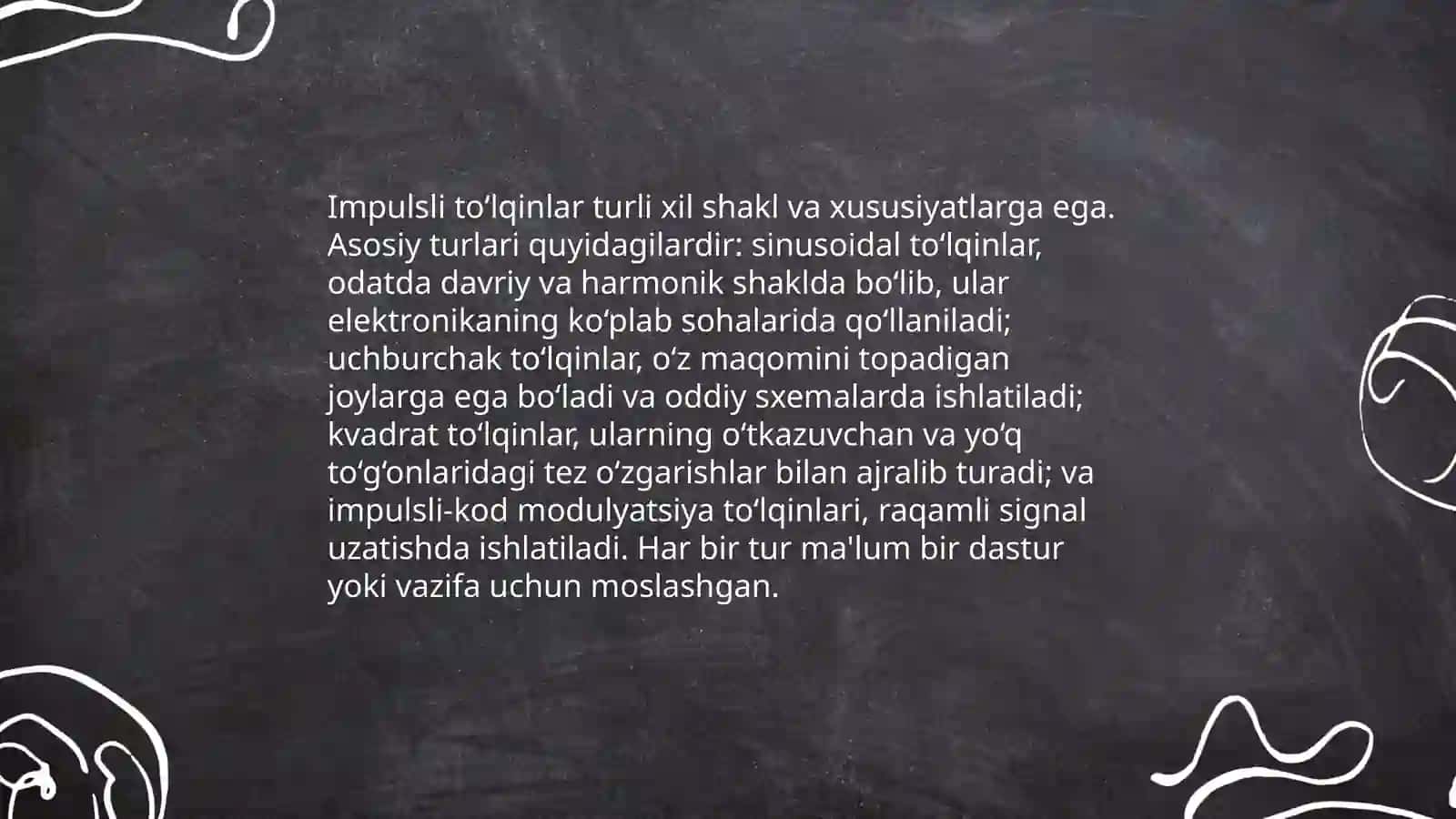 Impulsli to'lqinlar nazariyasi 4