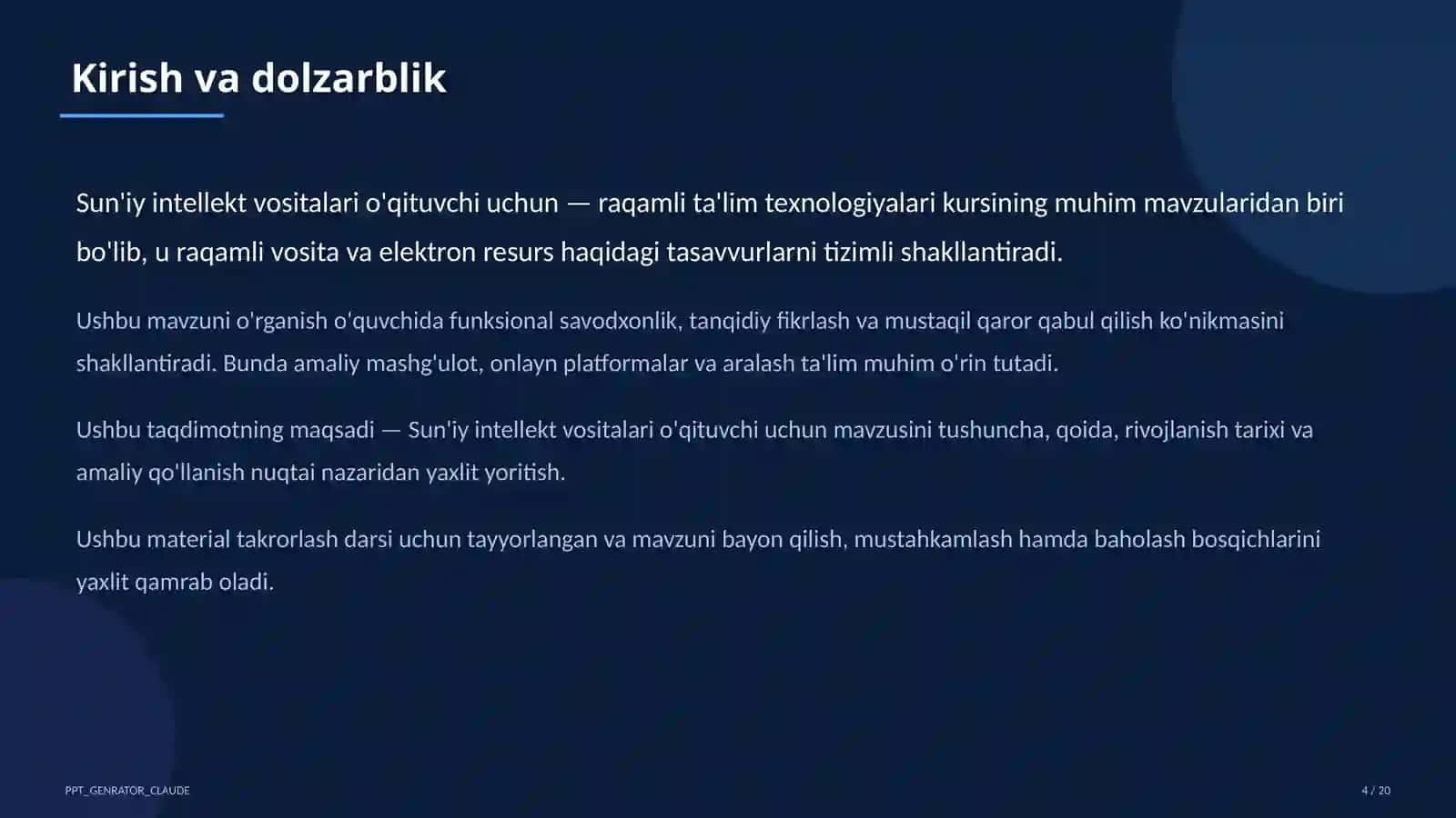 Sun'iy intellekt vositalari o'qituvchi uchun 4