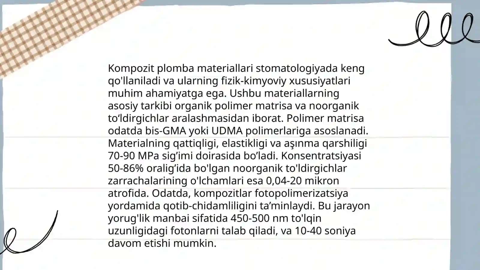 Tishlarni restavratsiya qilishda kompozit plomba ashyolarini klinik qo'llash tamoyillari 4