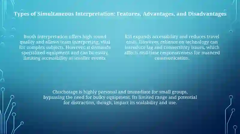 Simultaneous Interpretation: Specific features and requirements 4