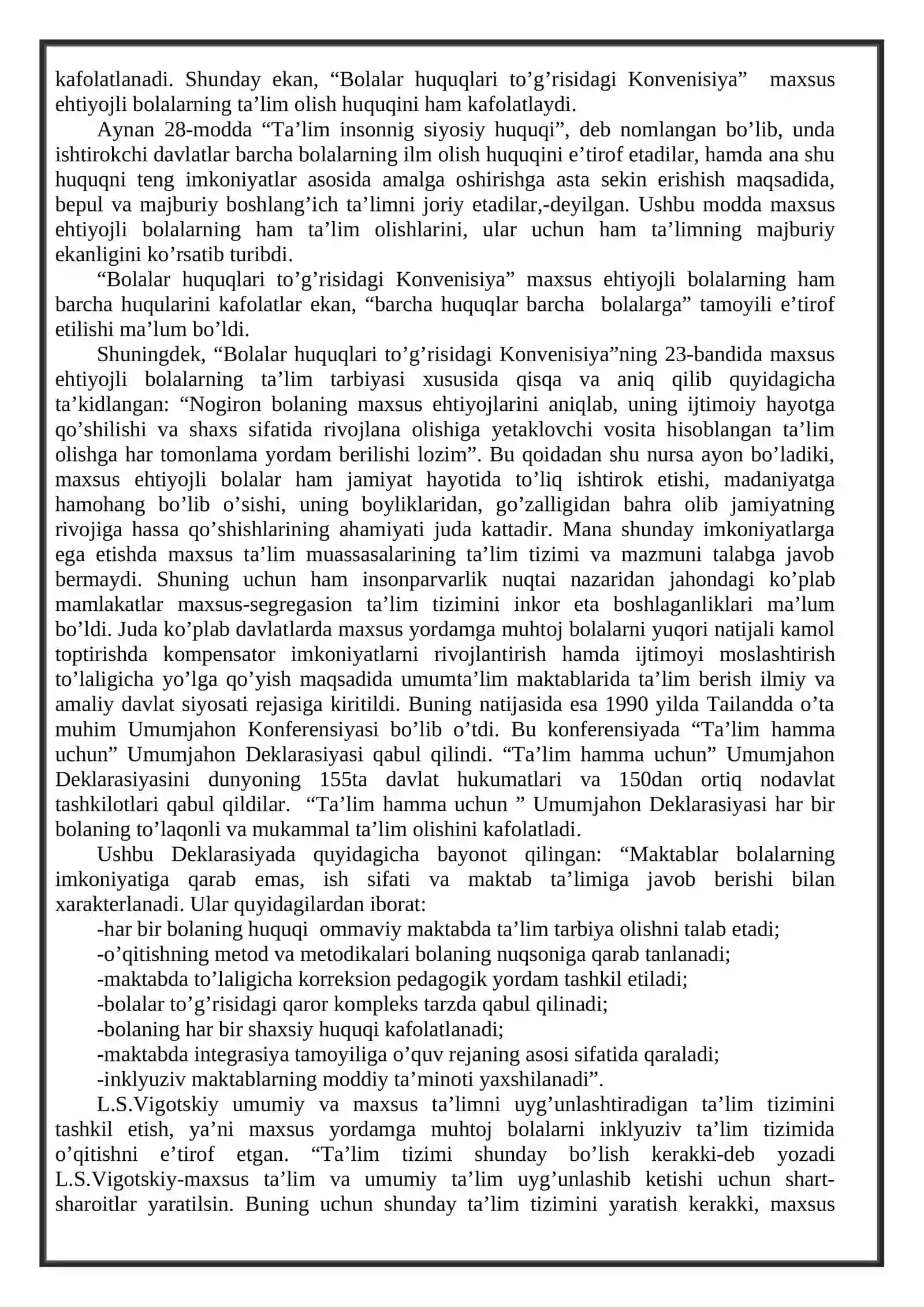 Inklyuziv ta’lim va nogironlik turlarining mutanosibligi 4