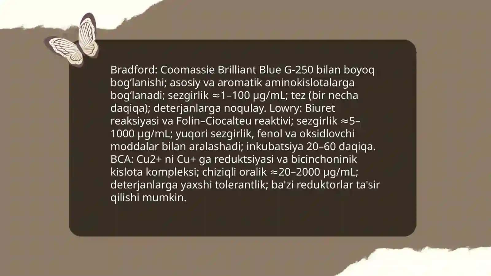 Oqsillar va peptidlarning kimyoviy tarkibini aniqlash tamoyillari 4