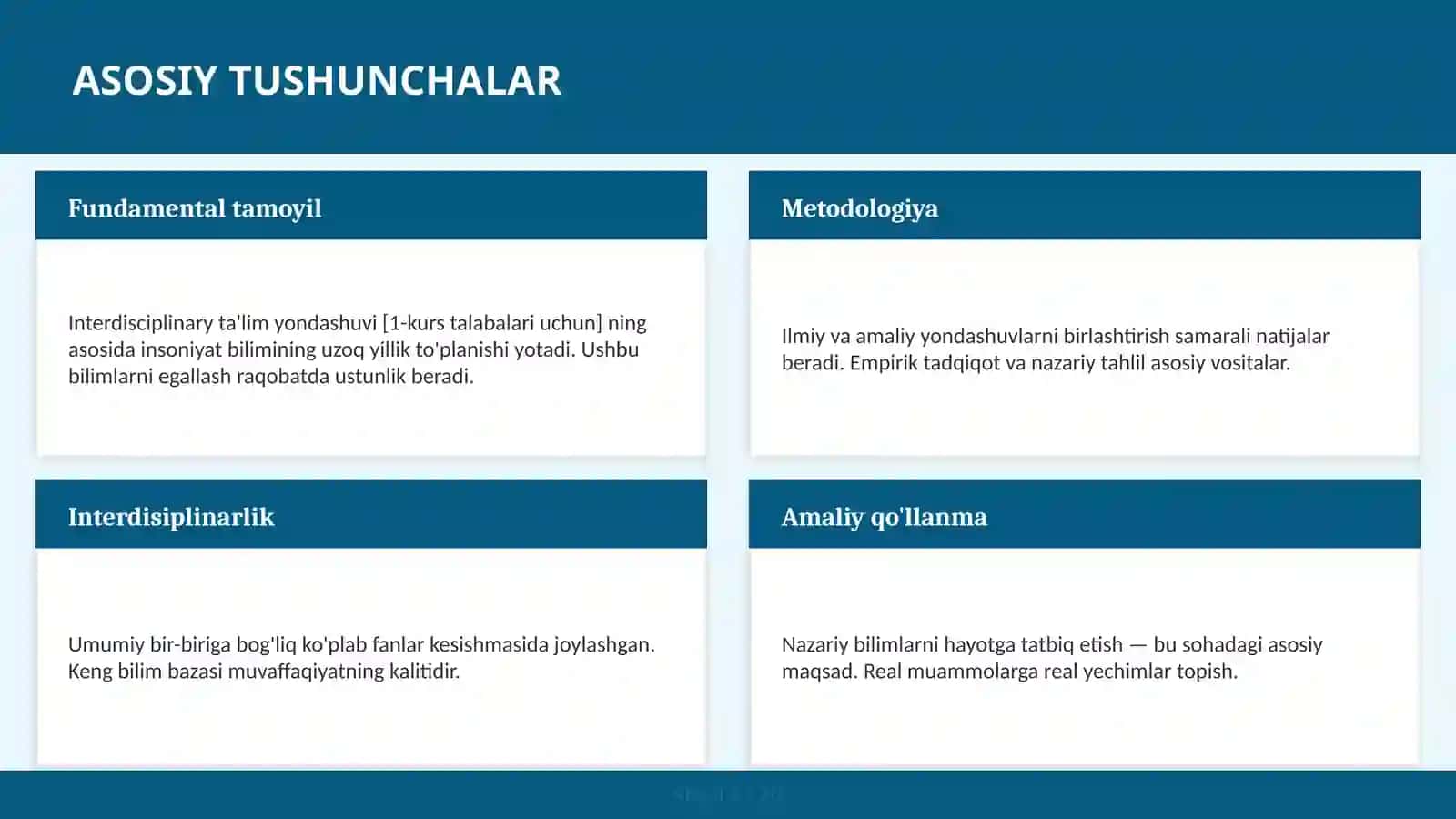 Interdisciplinary ta'lim yondashuvi [1-kurs talabalari uchun] 4