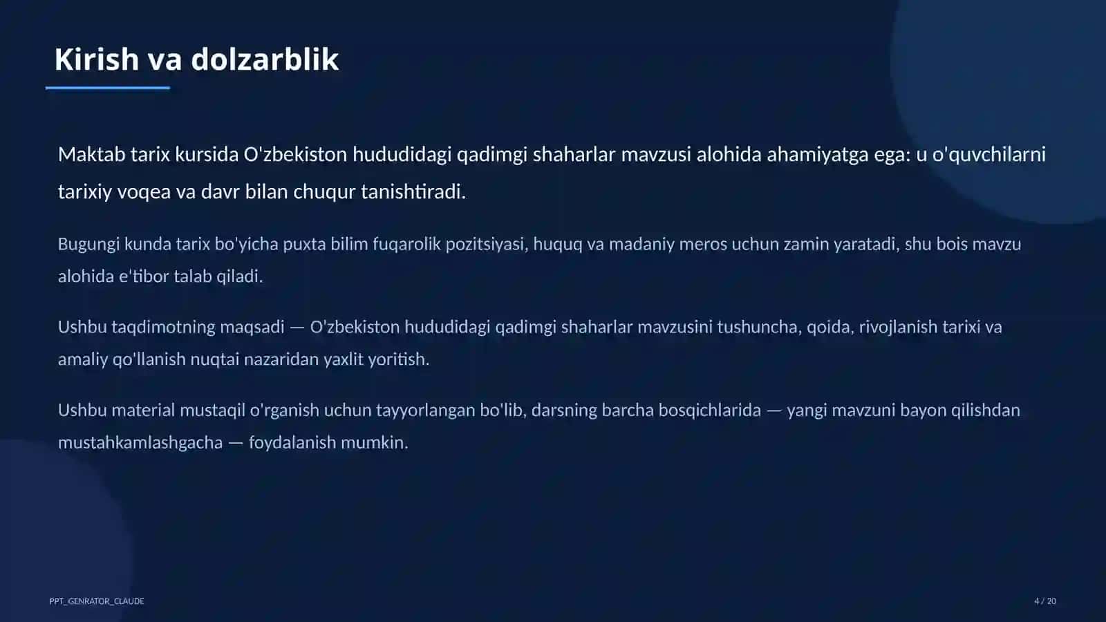 O'zbekiston hududidagi qadimgi shaharlar (5-sinf) 4