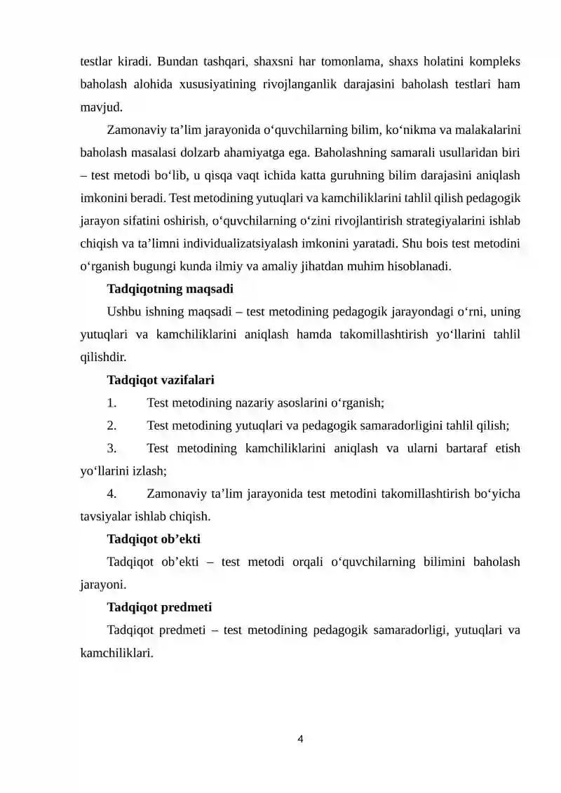 TEST METODINING YUTUQ VA KAMCHILIKLARI 4