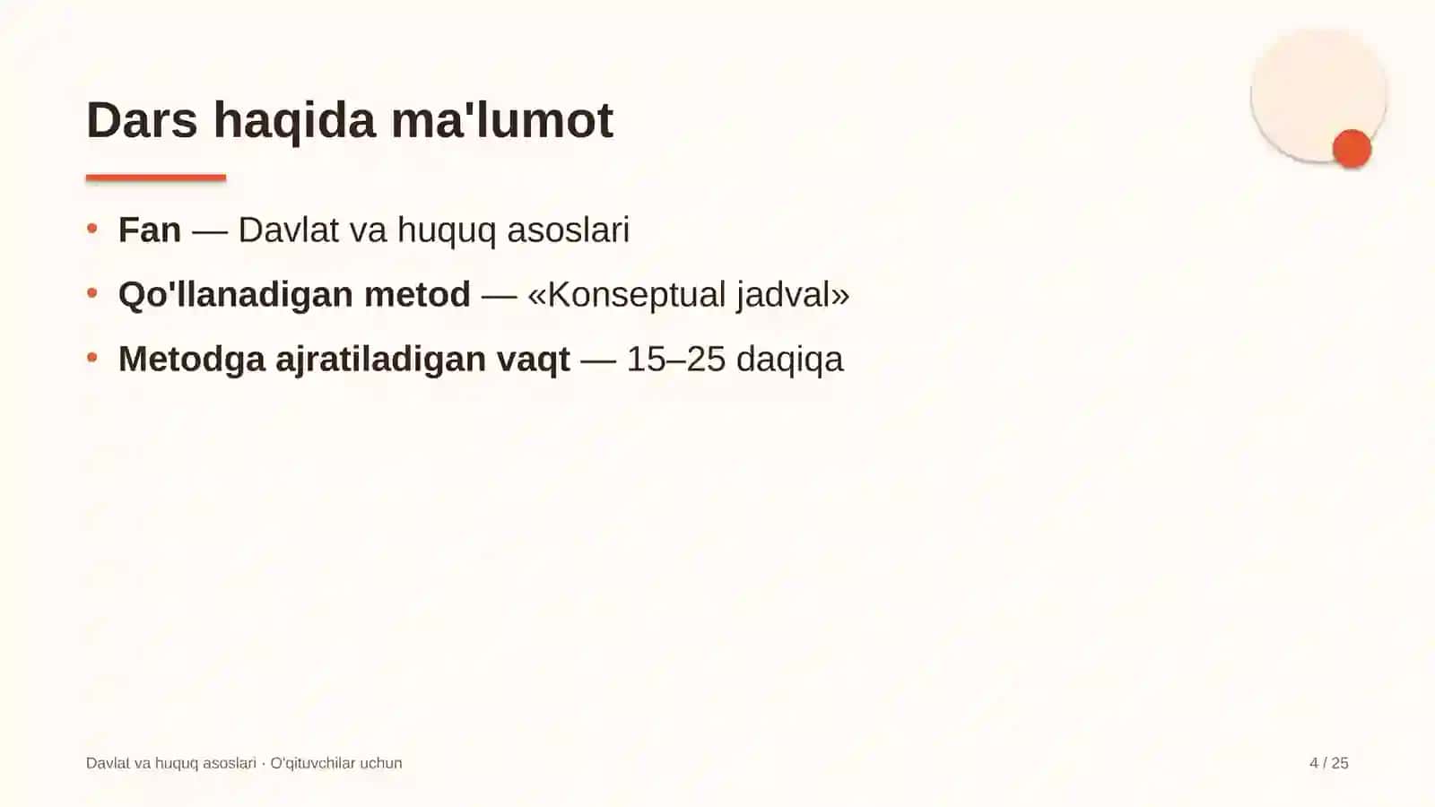 davlat va huquq asoslari darslarida konseptual jadval metodidan foydalanish 1195 4
