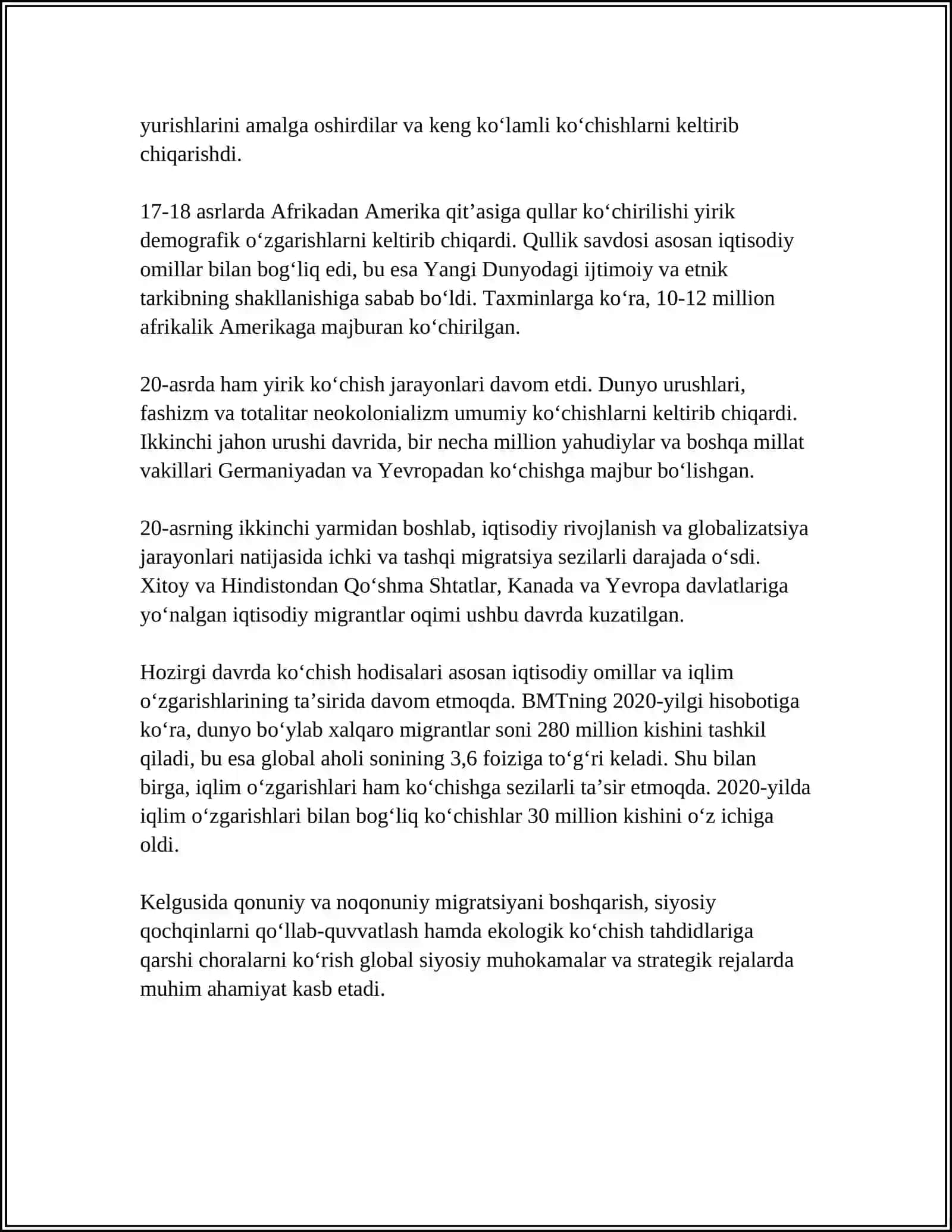 KOʻCHISH HODISALARI HAQIDA UMUMIY TUSHUNCHA 4