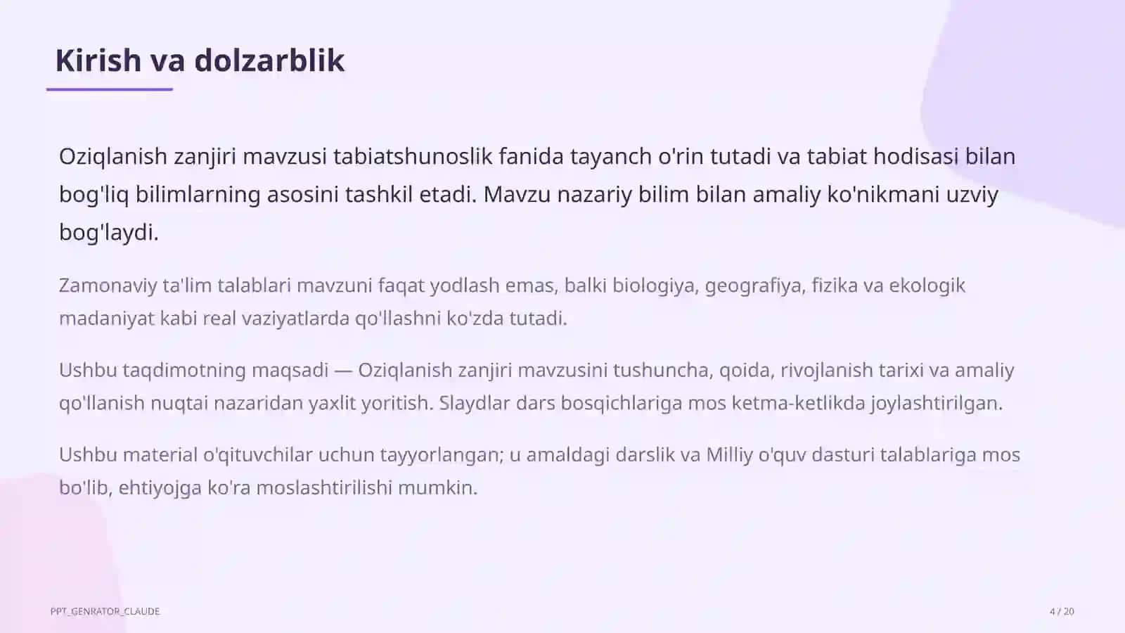 Oziqlanish zanjiri (3-sinf) 4