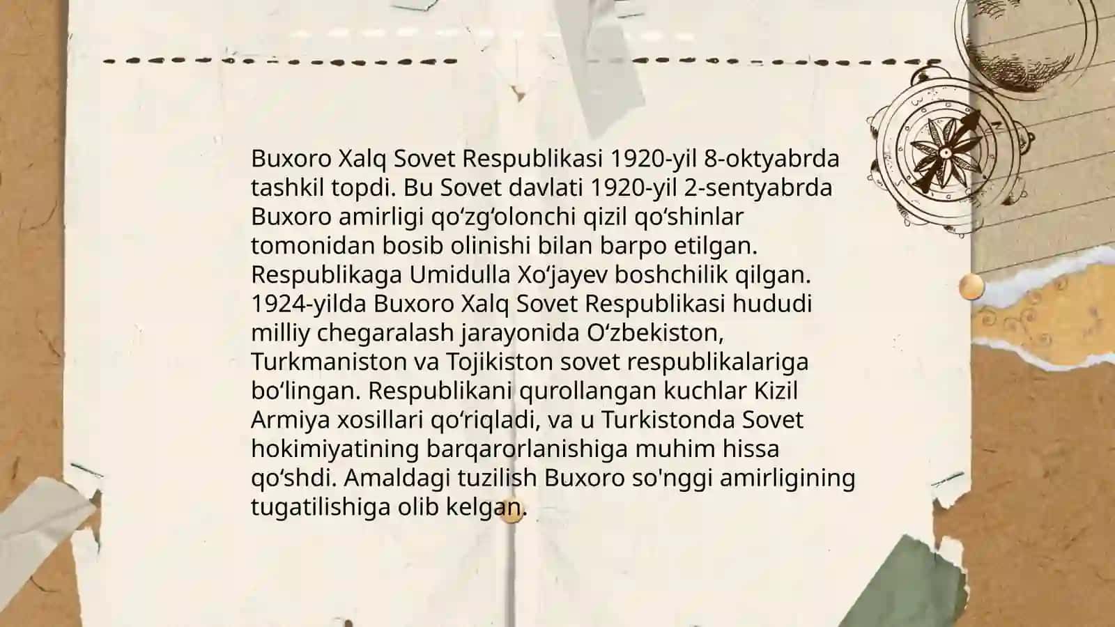 Xorazm sovet respublikasi hamda Buxoro sovet respublikasi tuzulishi 4