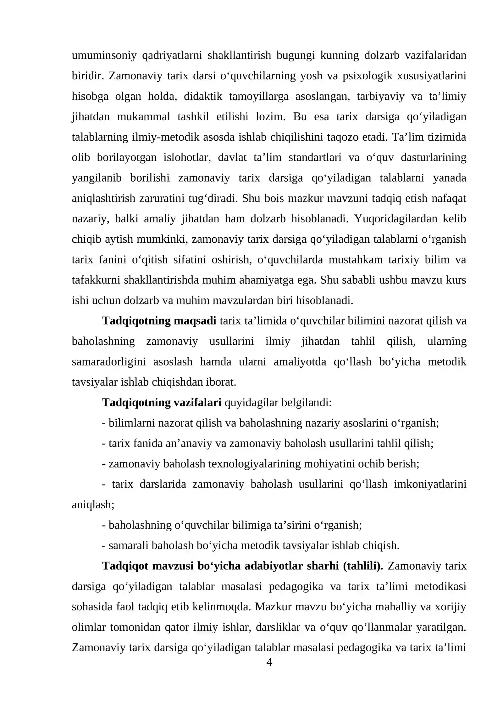 Tarix ta'limida o'quvchilaribilimini nazorat qilish va baholashning zamonaviy usullari 4
