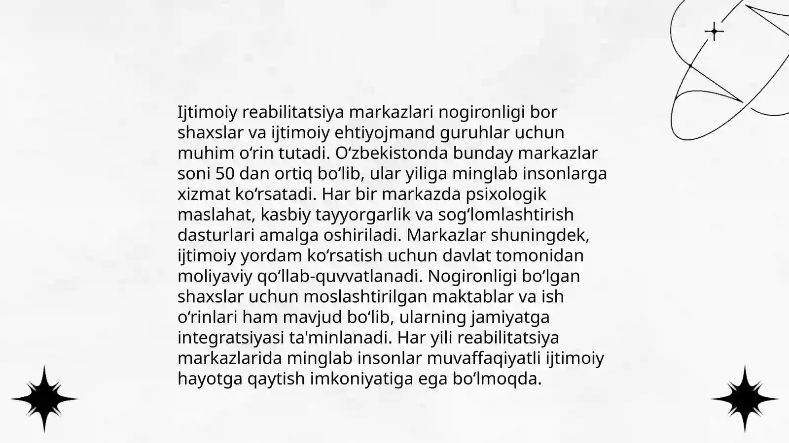 O'zbekiston Respublikasida jismoniy va ruhiy rivojlanishida nuqsoni bo'lgan bolalar va o'smirlarning ijtimoiy ximoyasi 4