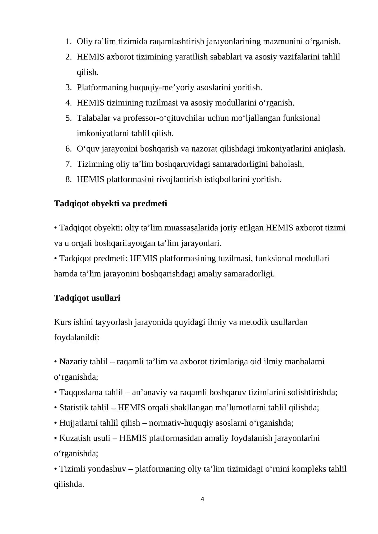 Oliy va professional ta’limda mutaxassislik fanlarini o‘qitish metodikasi 4