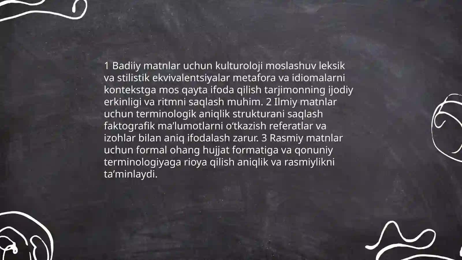 Tarjima nazariyasi asoslari, ekvivalensiya va ekvivalent izlash usullari 4