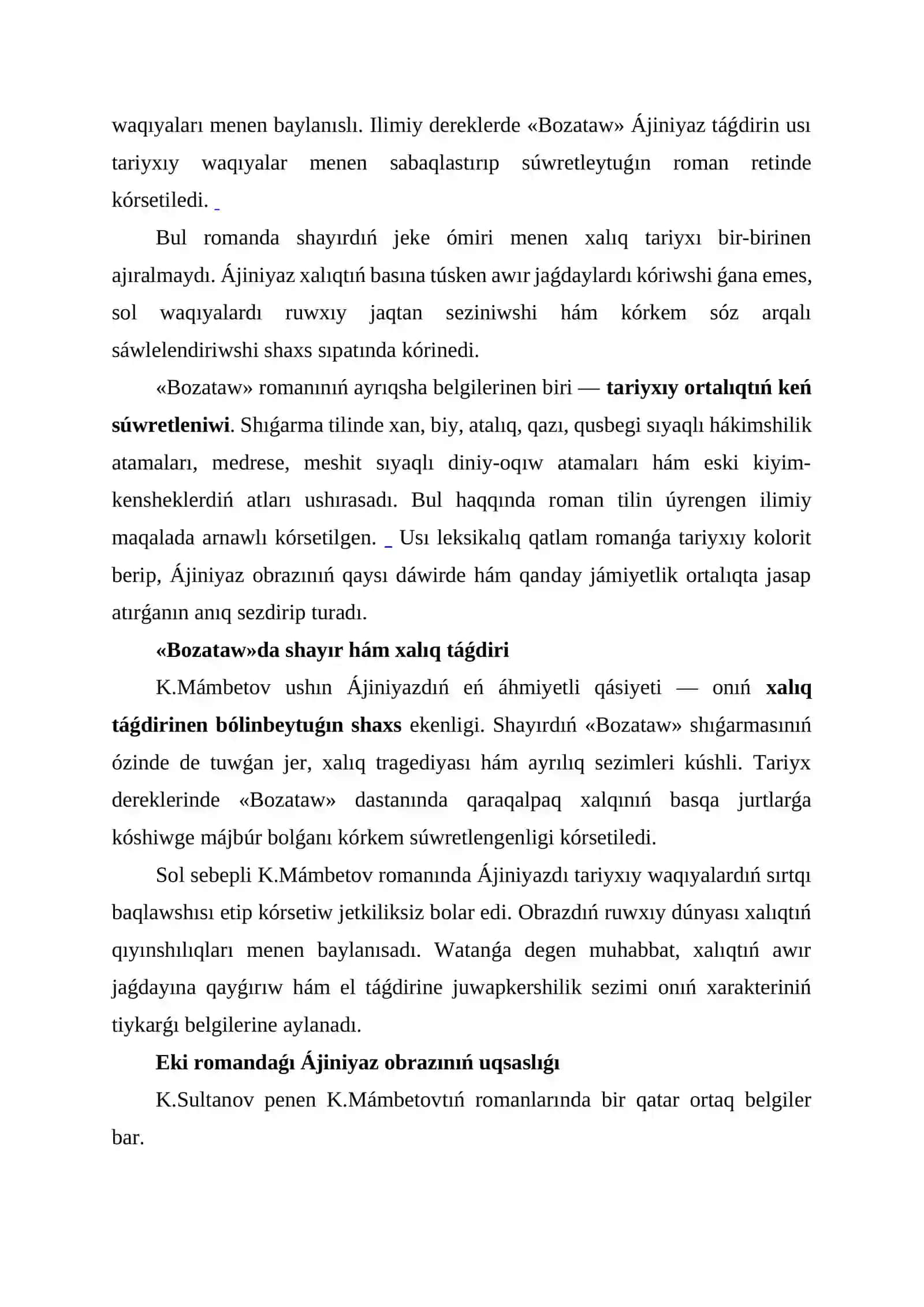 Qaraqalpaq tilida Ajiniyaz Obrazi 4