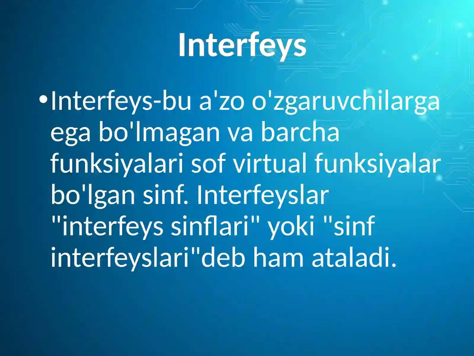 C++da interfeys tushunchasi 4