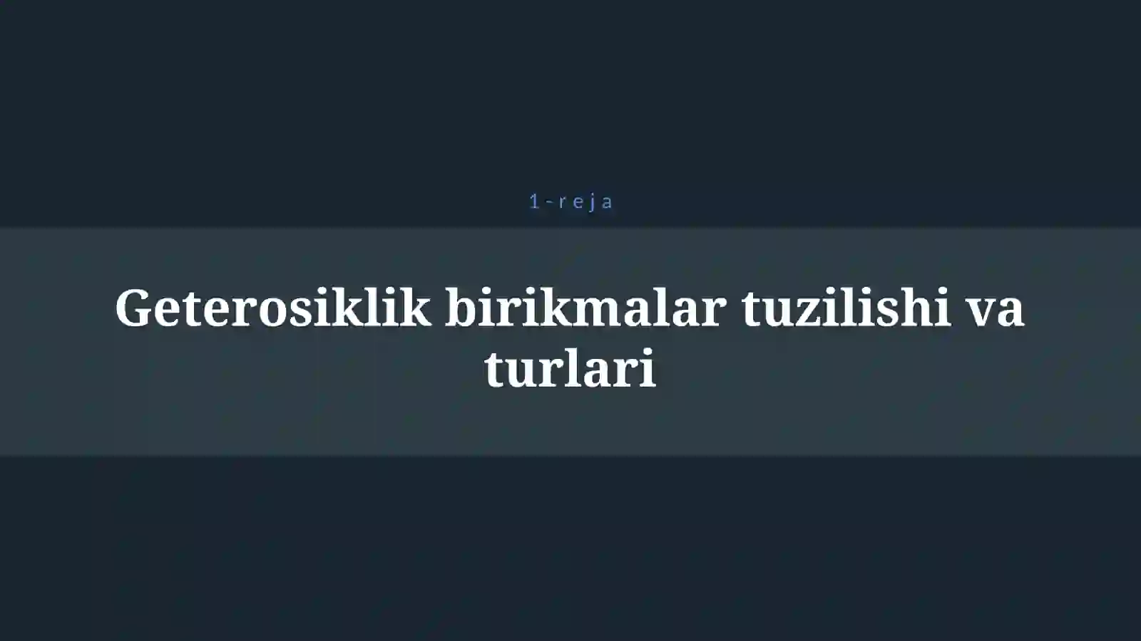 GETEROSIKLIK BIRIKMALAR 4