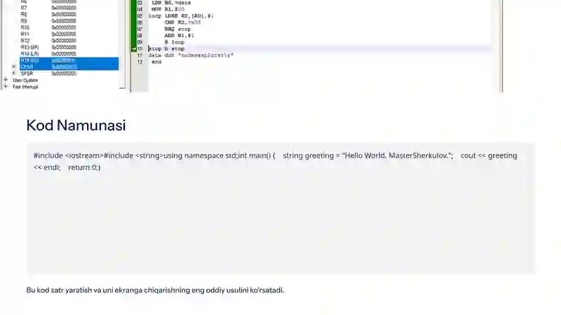 C++ da satrlar va ular bilan ishlash 4