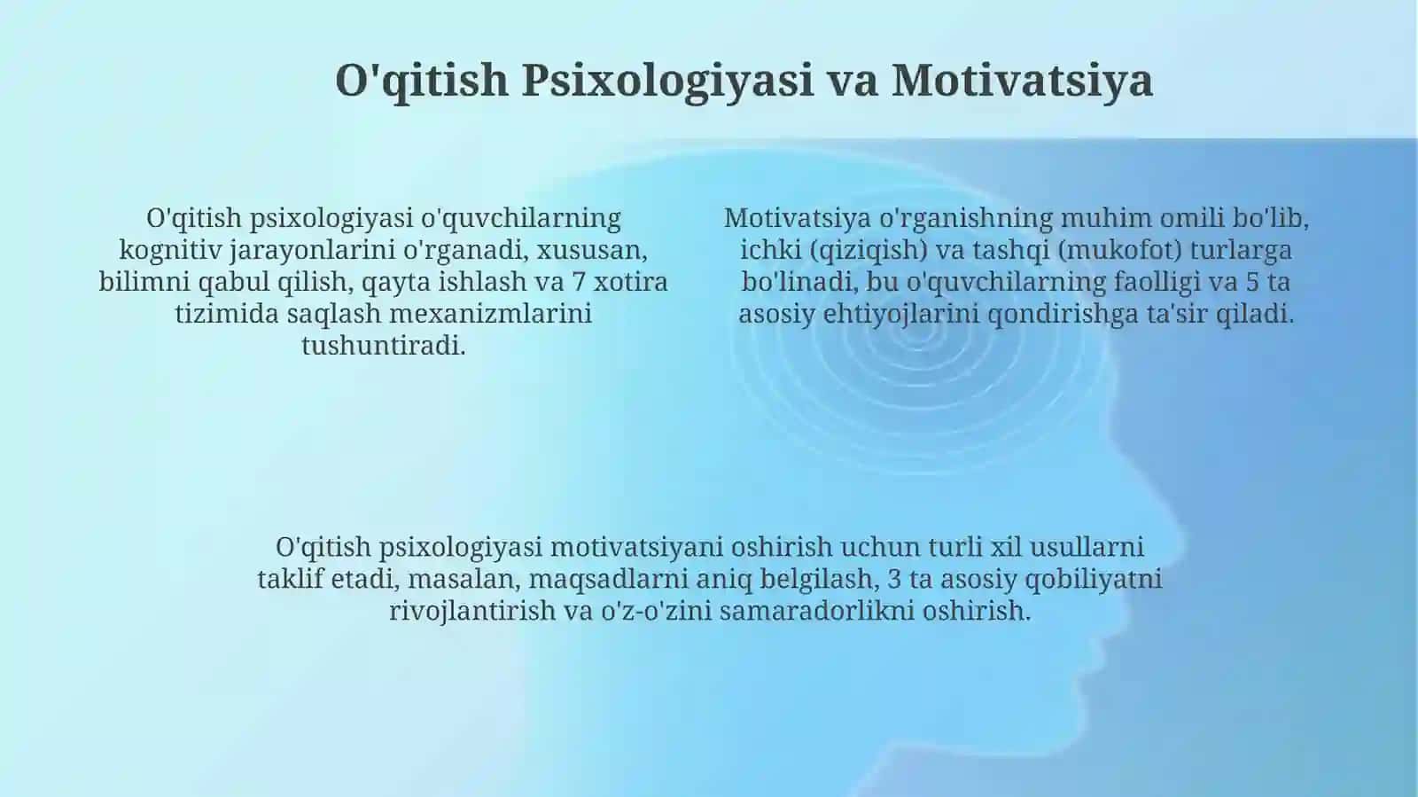 Ta'lim va Tarbiyaning Psixologik Asoslari 4