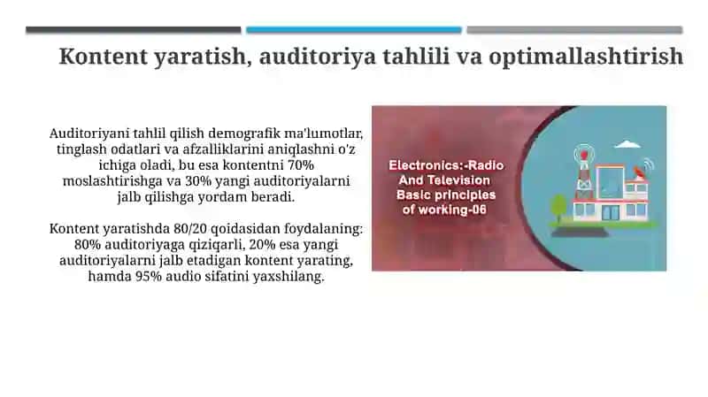 Zamonaviy radioeshittirishning asosiy tamoyillari 4