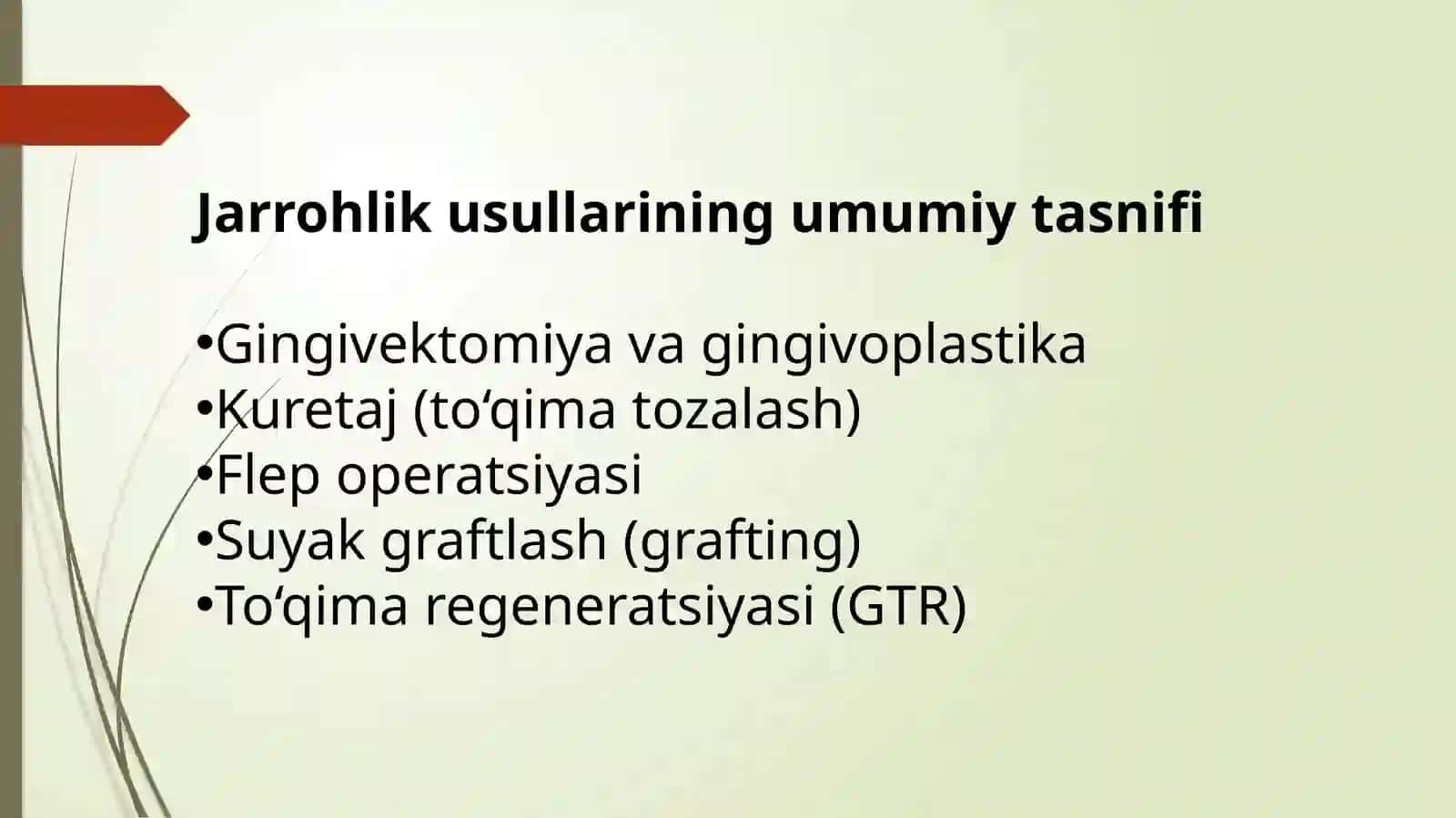 Parodont kasalliklarini jarrohlik davolash usullari 4