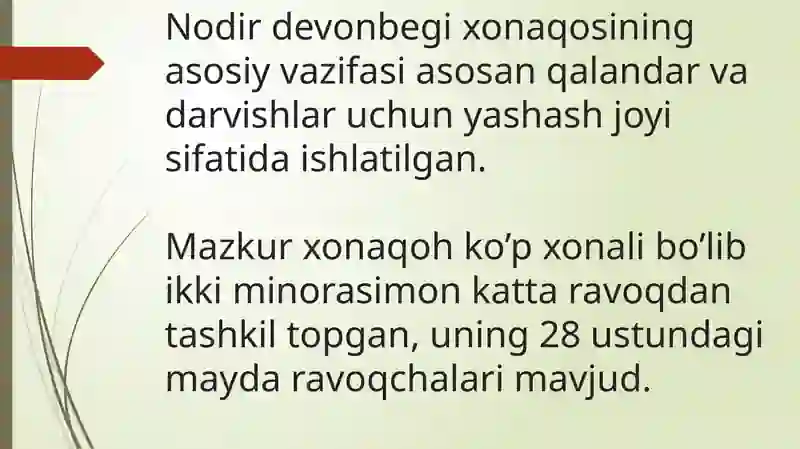 Nodir Devonbegi Xonaqohi 4