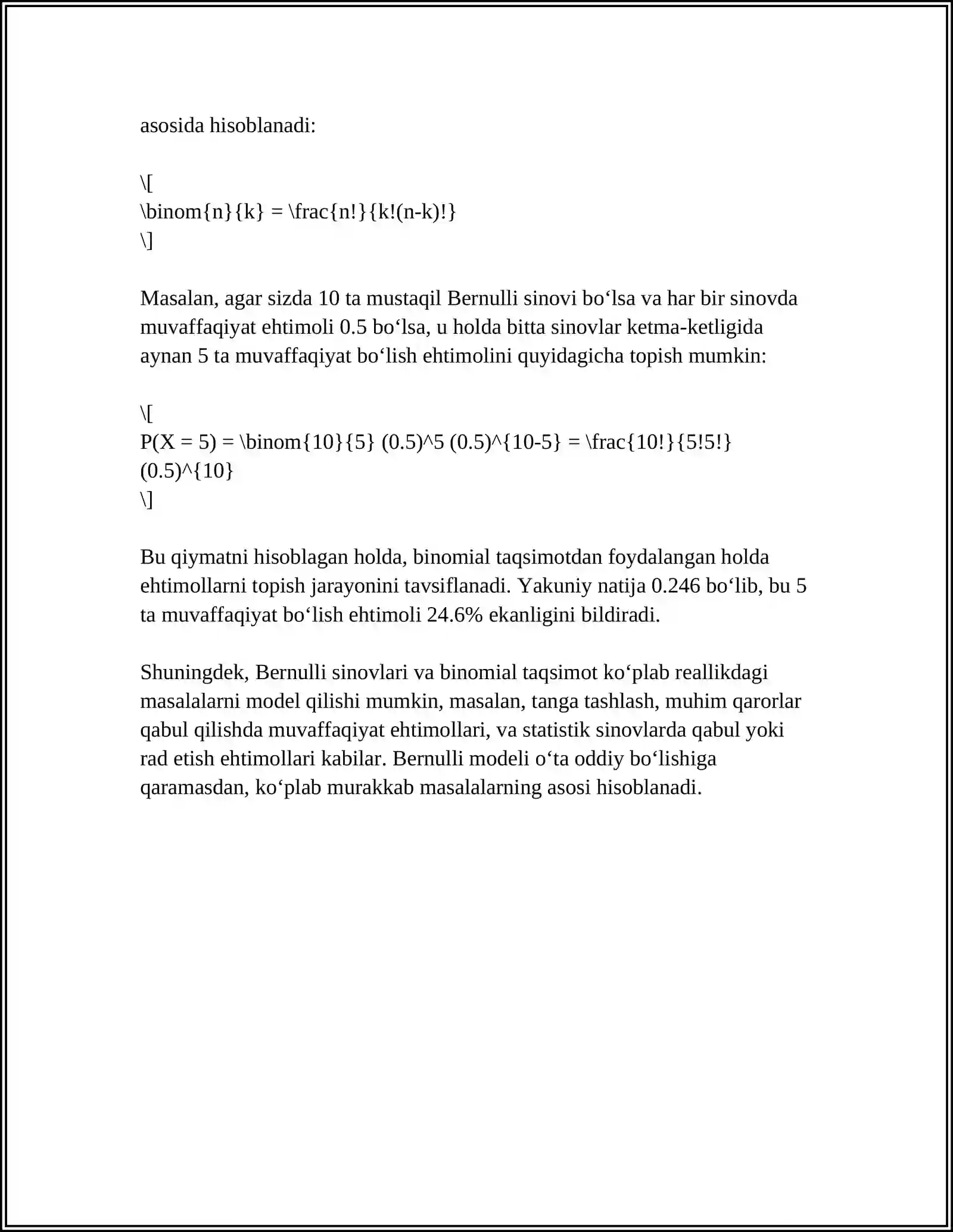 BERNULLI VA CHEBISHEV TEOREMALARI 4