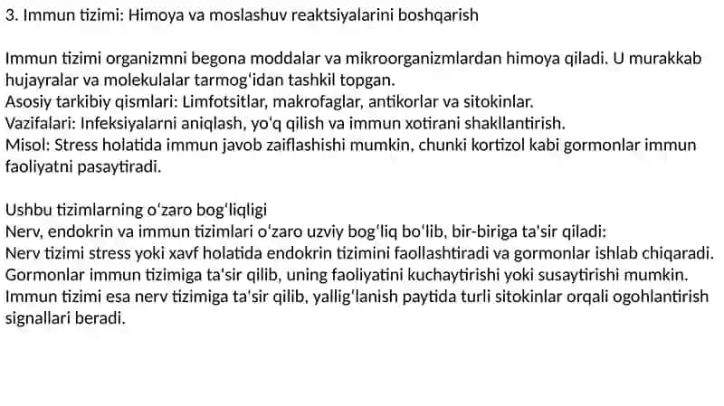 Organizmning nerv immun endokrin boshqariluvi 4