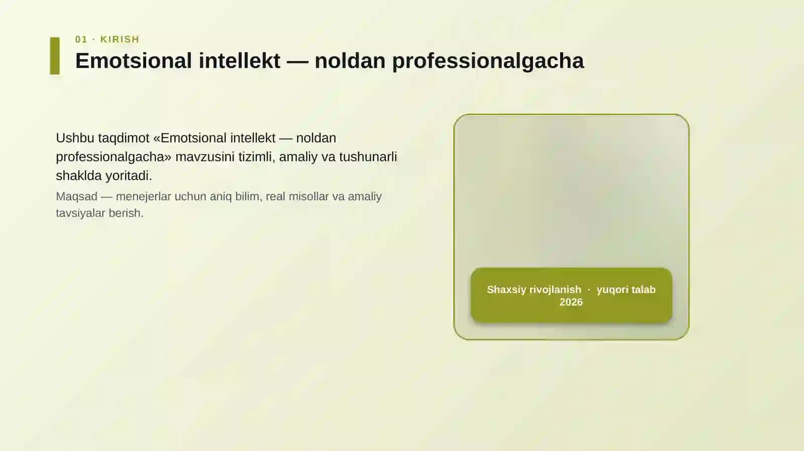 Emotsional intellekt — noldan professionalgacha 4