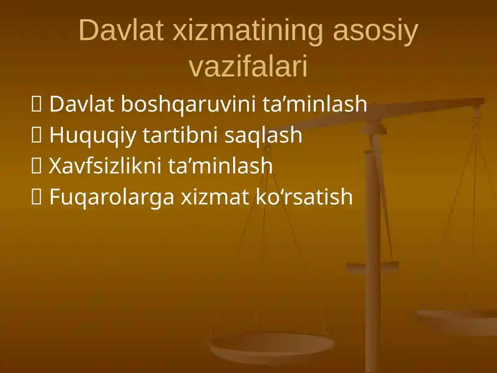 Ma’muriy Huquq “Davlat xizmati va uning turlari” 4